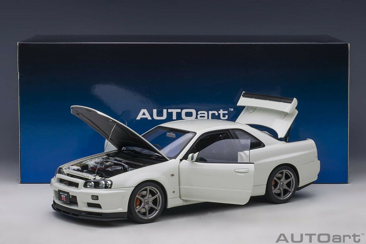 autoart 1/18 日産 GTR R34 sports resetting AutoArt 1/18 Nissan Skyline GT-R R34 Sports Resetting. Scale