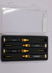 Hex Screw Driver Set Titanium Nitride Coated 4pcs Tools Kit Black gold with Stainless tips 1.5-2.0-2.5-3mm