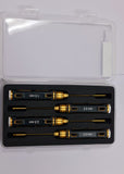 Hex Screw Driver Set Titanium Nitride Coated 4pcs Tools Kit Black gold with Stainless tips 1.5-2.0-2.5-3mm