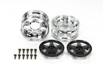 Tamiya TWO-PIECE 5-SPOKE BLACK 1/10 Rims (2) 54854