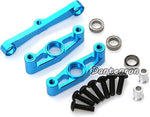 RC Metal TT-02 Front and Rear Steering Cup Steering Group and Steering Link Rod Set for Tamiya TT02 1/10 On Road Touring Rally Racing Car Upgrade Parts (Blue)