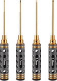 Hex Screwdriver Set RC Tool Kit For all Model Airplane Hexagonal Hollow Titanium Coated 1.5-2.0-2.5-3.0mm