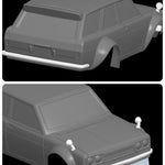 Team C Datsun510 Wagon 1/10 clear body 200mm