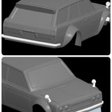 Team C Datsun510 Wagon 1/10 clear body 200mm