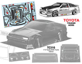 Team C Toyota AE86 Trueno 1/10 clear body 190mm