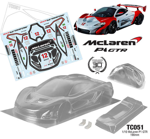 Team c 1/10 Mclaren P1 GTR Senna 30th 1/10 clear body