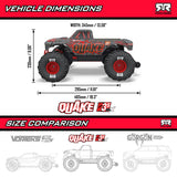 ARRMA 1/10 QUAKE 223S DSC 2WD RTR Brushless Monster Truck New Arrivals