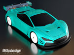 Bittydesign HYPER-HR 190mm Ultra Lightweight Clear Body Set For 1/10 RC Touring New Arrivals!