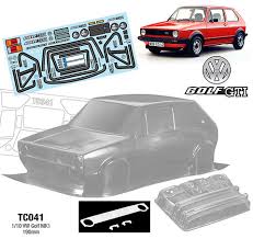 Team C VW Volkswagen GOLF MK1 1/10 clear body 190mm