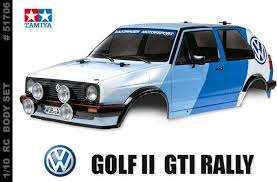 TAMIYA  Volkswagen Golf II GTi 16V Rally 1/10 Unpainted Car body