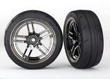 Sticky 1.9” Response tires provide razor-sharp handling and superior grip on pavement with an aggressive tread pattern and high-grip rubber compound. Tires come pre-mounted and glued to black chrome Split-Spoke front wheels. Sold as a pair.