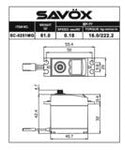 SAVOX SC0251MG - Larger Std Digital Servo .18/222 @ 6.0V