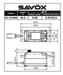 Savox  SC-1251MG (2023) Plus SSR BLACK EDITION  Digital Low Profile Digital Servo .09/125 @ 6.0V