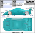 Bitty Design Eptron 190mm Touring 1/10 Unpainted Car body